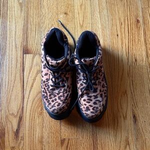 Forever 21 Leopard Print Sneakers - Black and Brown